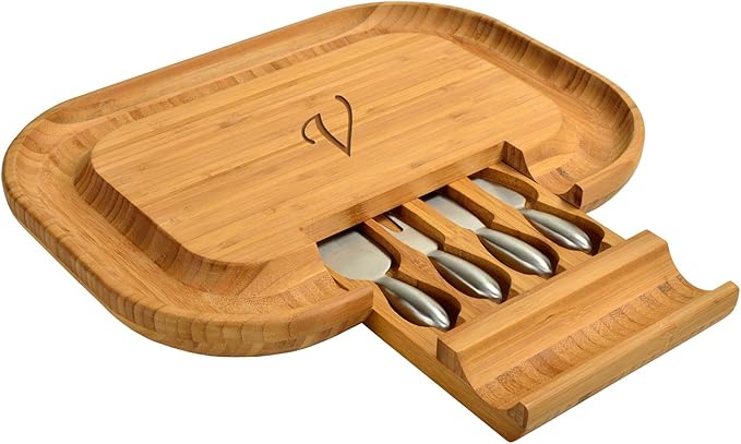 Picnic at Ascot Personalized Monogrammed Engraved Bamboo Cutting Board for Cheese & Charcuterie