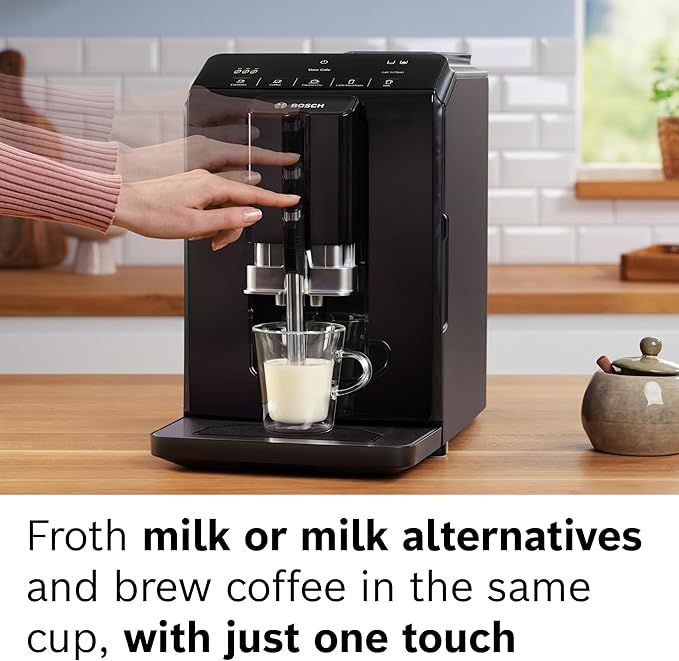 Bosch 300 Series Fully Automatic Espresso and Coffee Machine ??In-Cup Frother, OneTouch Milk