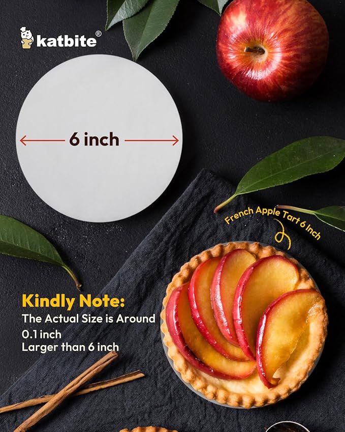 Katbite 400Pcs 6 Inch Parchment Paper Rounds, Round Parchment Paper for Cake Baking, Patty