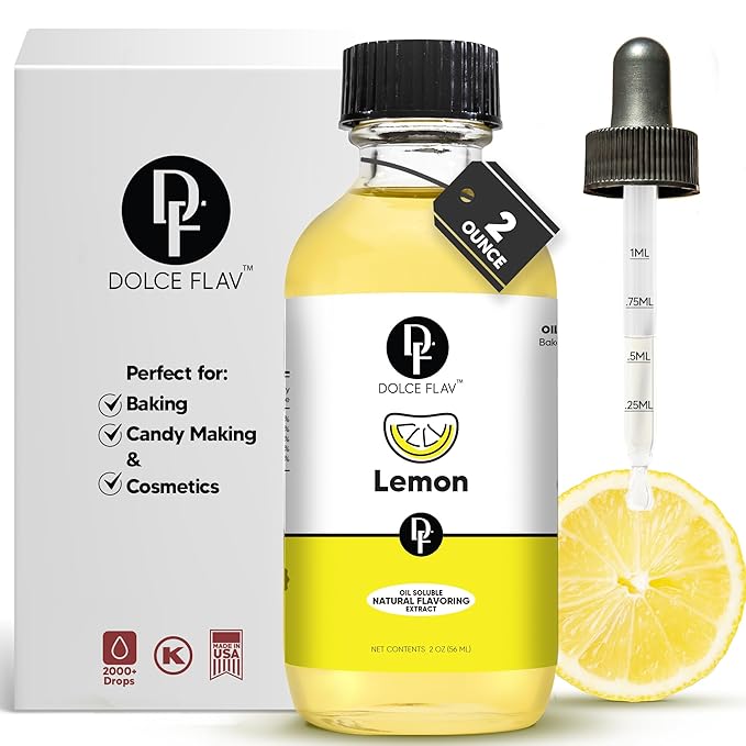 Lemon Flavor Concentrate for Food & Cosmetics ??2 Oz. Multipurpose Lemon Flavouring Oil for Lip