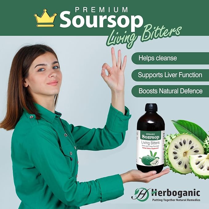 Premium Soursop Bitters Liquid | Natural Living Bitters for Overall Wellness 16 OZ