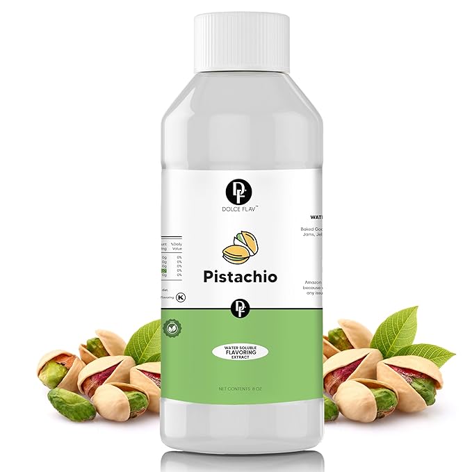 Dolce Flav Pistachio Extract ??8 Ounce Water-Soluble Kosher, Sugar-Free, Concentrated Nutty