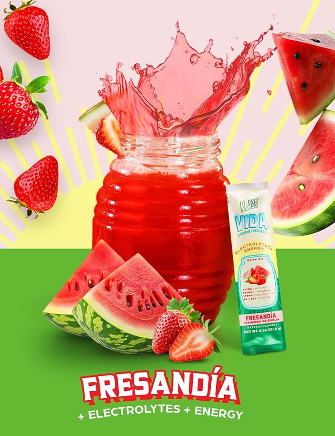Hydration + Energy Electrolyte Drink Mix ??Strawberry Watermelon Agua Fresca Flavor | Sugar-Free