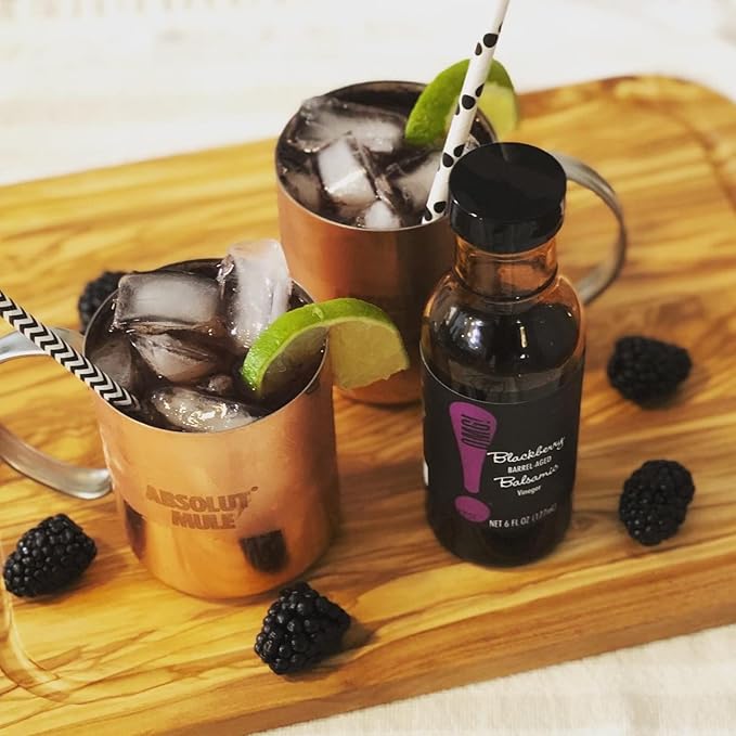 OMG! Oils: Gourmet Blackberry Barrel-Aged Balsamic Vinegar (Perfect for Dipping, Marinades, Glazing