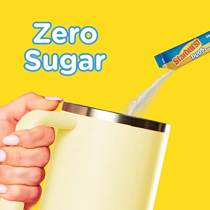 Starburst Duos Singles To Go Powdered Drink Mix, Blue Raspberry Lemon, 12 Boxes with 6 Packets Each