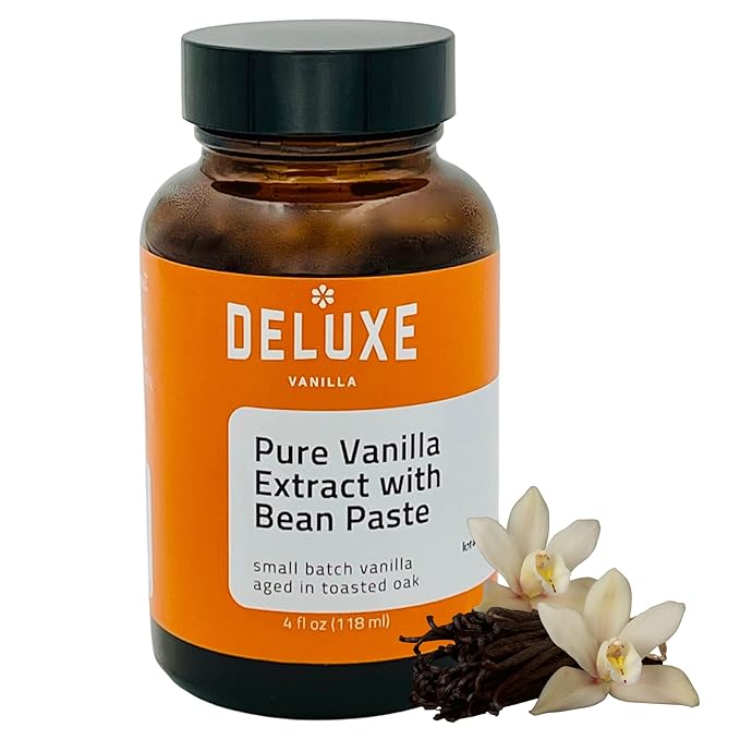 Vanilla Bean Paste for Baking (4oz) Deluxe Vanilla, Made from Pure Vanilla Extract and Vanilla Bean