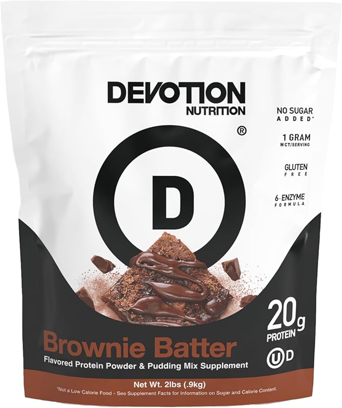 Devotion Nutrition Protein Powder Brownie Batter ??20g Whey Isolate & Casein Protein Blend ??No
