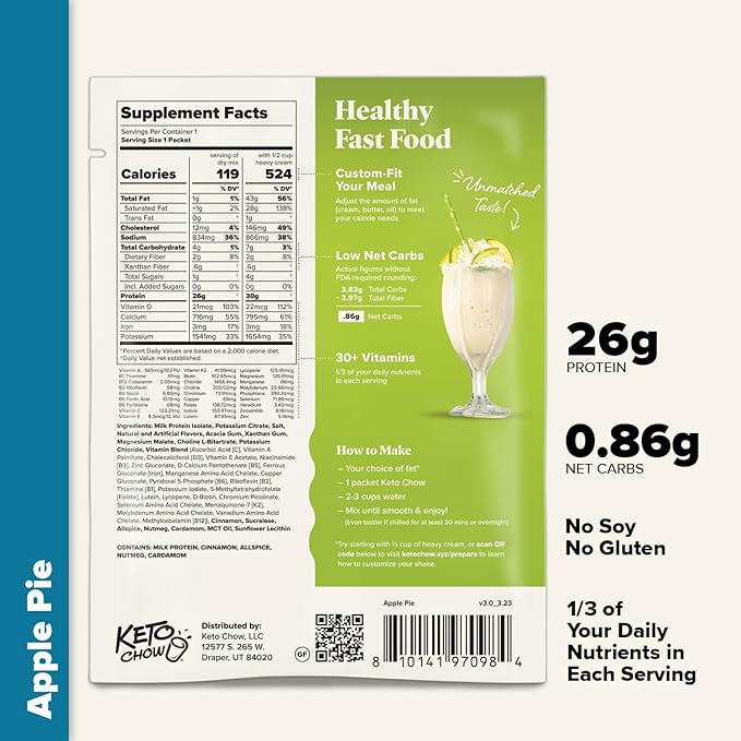 Keto Chow Elite Kit | Keto Meal Replacement Shake Powder | Nutritionally Complete | Low Carb Shakes