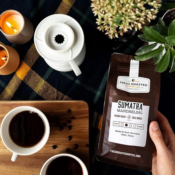 Fresh Roasted Coffee,100% Sumatra Mandheling | 5 lb (80 oz) | Single Origin | Medium Roast | Kosher