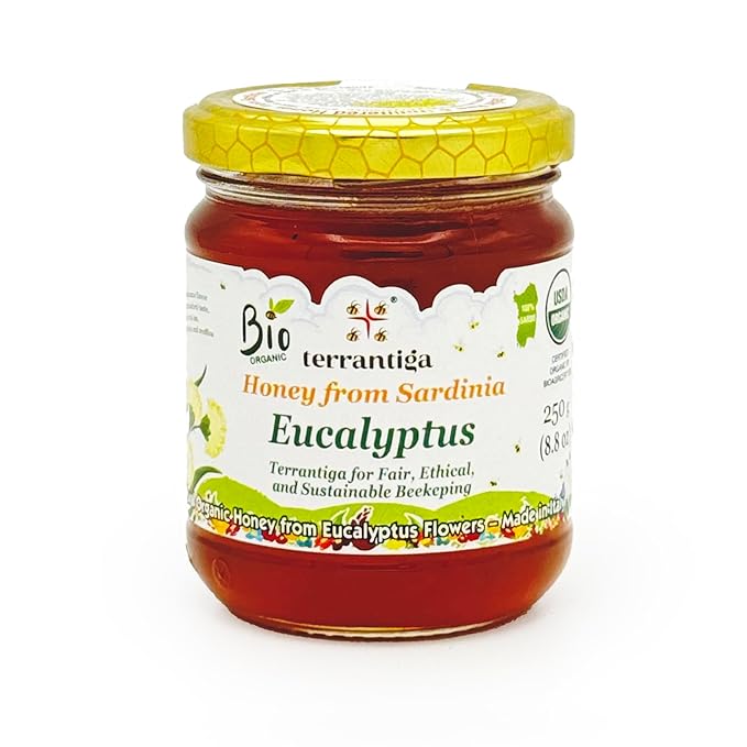WellEatable Eucalyptus Organic Raw Honey from Eucalyptus Flowers, Artisanal Complex Balsamic Honey