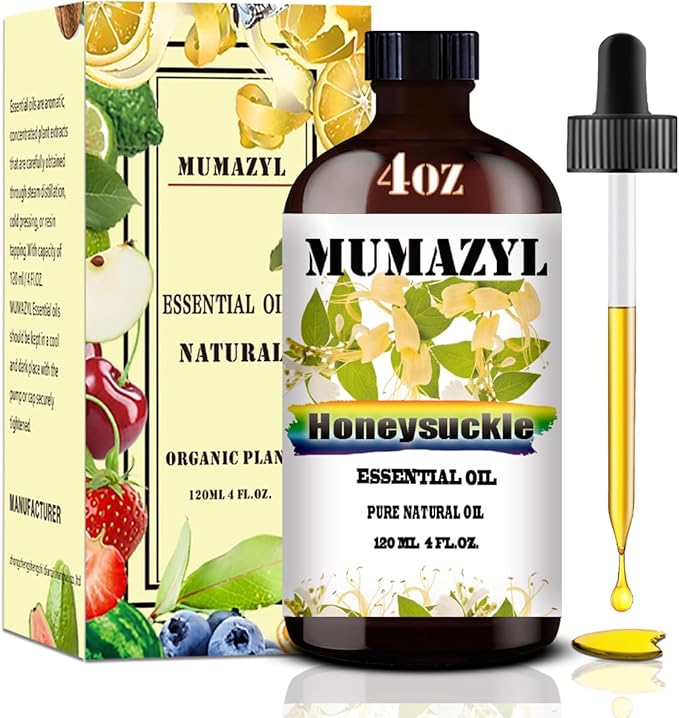 Honeysuckle Essential Oil, Honeysuckle Oil 4 Fl Oz 120ML for Diffuser Humidifier Yoga Cleaning DIY