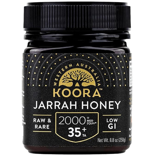KOORA Jarrah Honey TA 35+ (MGO 2000+ Manuka Honey Rating Equiv.) Low GI, Medical Grade for Daily