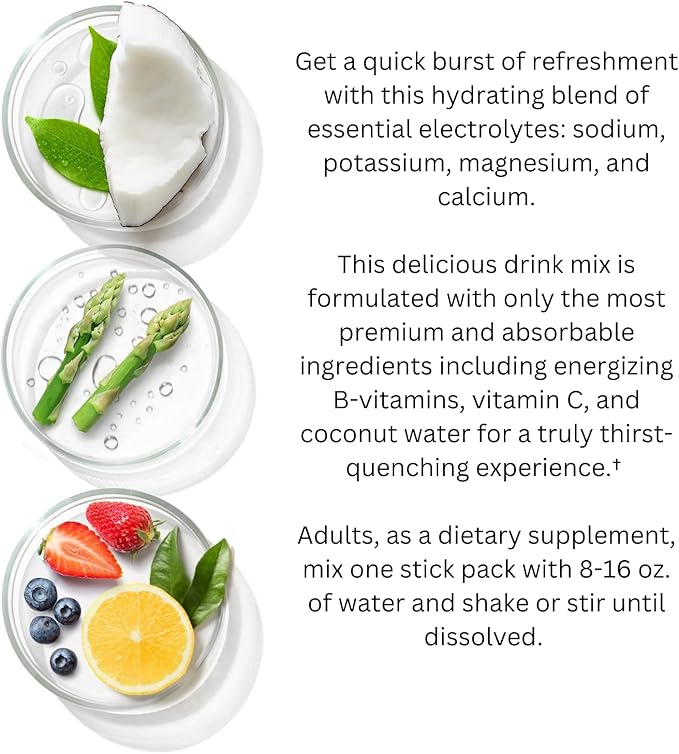 Primal Harvest Electrolytes Powder Packets Primal Hydration, Easy Open Packets, Energy Drink Mix