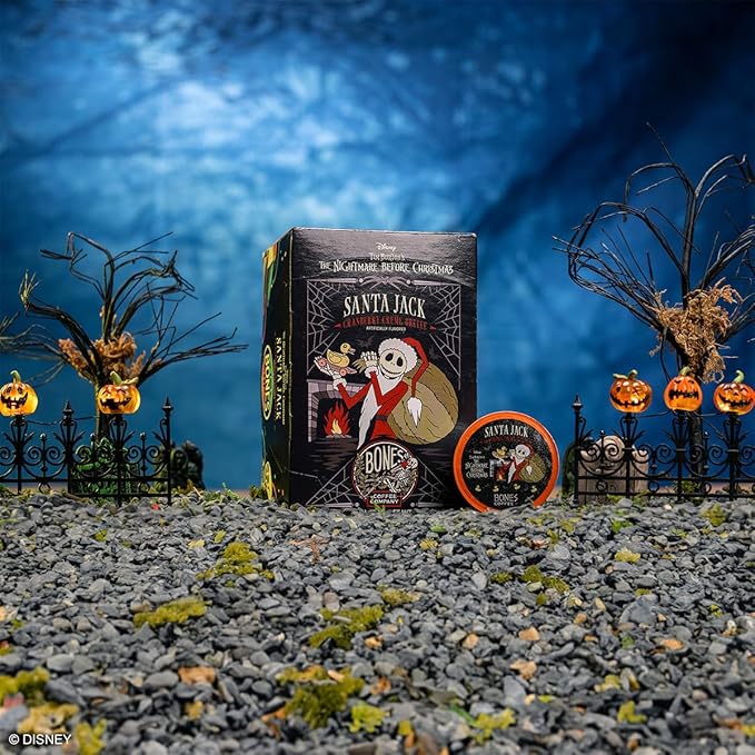 Bones Coffee Company Santa Jack, Cranberry Creme Brulee Flavored Coffee Pods, Low Acid Medium Roast