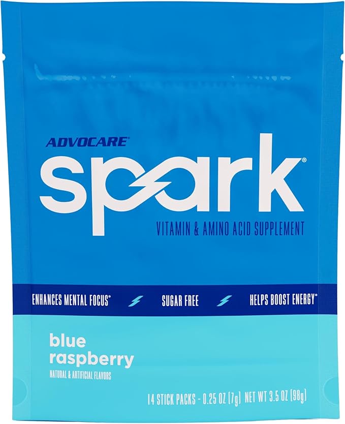 AdvoCare Spark Vitamin & Amino Acid Supplement - Focus & Energy Drink Powder Mix with Vitamin A