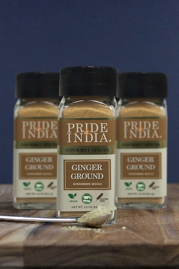Pride of India – Ginger Fine Ground – Gourmet Spice – Blends Well – Good for Cooking/Baking/Tea &