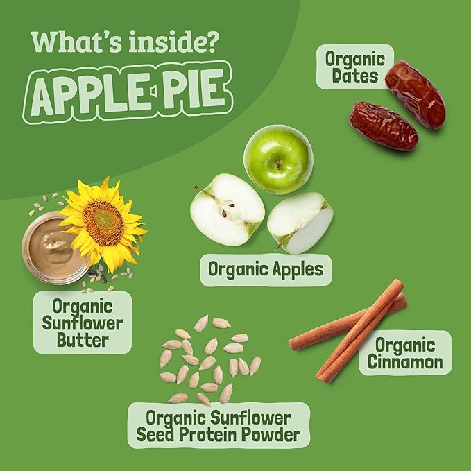 Skout Organic Apple Pie Kids Snack Bars (18 Pack) | Organic Kids Snack Bars | School Snacks & Lunch