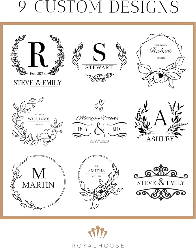 RoyalHouse Personalized Charcuterie Board, Custom Bamboo Engraved Cheese Board, Customized Gifts