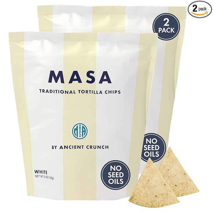 MASA Tortilla Chips Snack Pack - Seed Oil Free Snacks, Organic Chips Tortilla - Gluten & Dairy