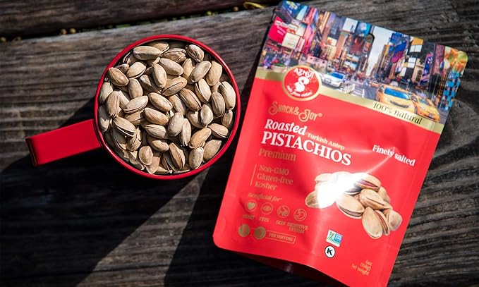 AZNUT Turkish Antep Roasted Salted Pistachios 3 LB, 100% Natural Premium Quality Class A, Non GMO