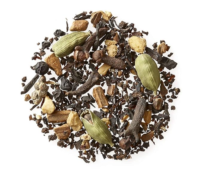 Golden Moon Tea Organic Masala Chai Black Tea - Pure & Authentic Blend - Loose Leaf, Non-GMO - 1