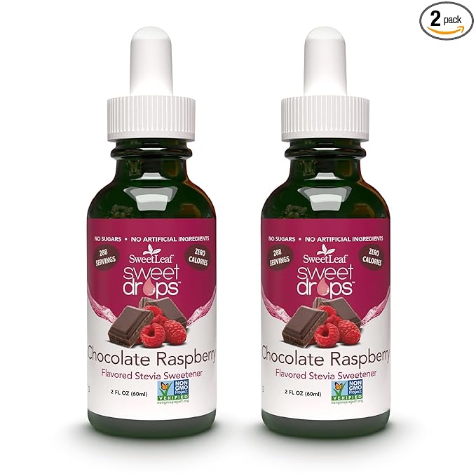 SweetLeaf Stevia Liquid Sweet Drops - Chocolate Raspberry Flavored Drops, Stevia Liquid Sweetener