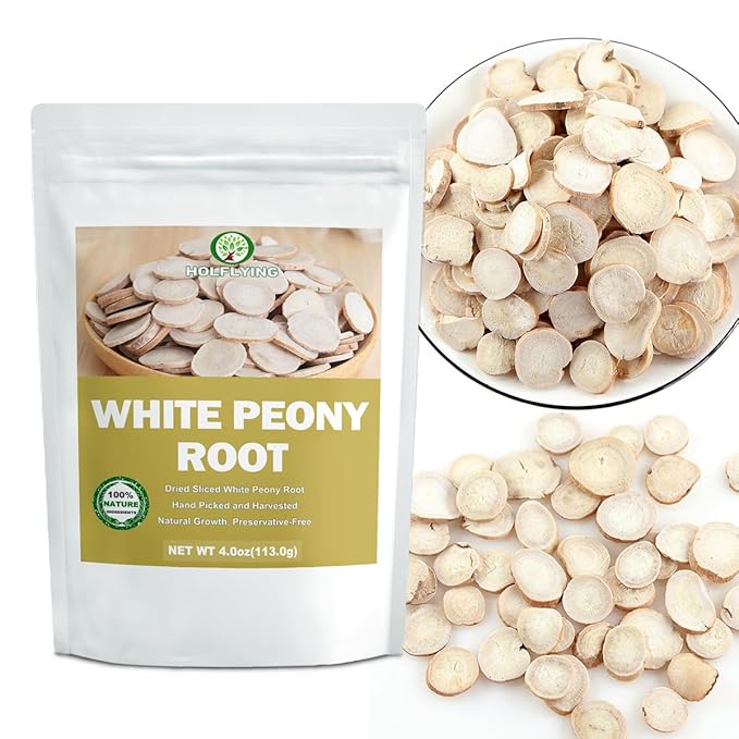 Premium White Peony Root Slices (Bai Shao) | Paeonia Lactiflora Herbal Tea | Traditional Herb Tea |
