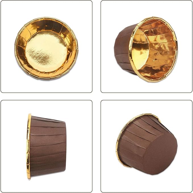Aluminum Foil Cupcake Cups, Eusoar Disposable Muffin Liners 50Pcs, Baking Cups, Aluminum Cupcake