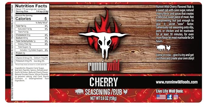 Deliciously Sweet & Smoky Cherry BBQ Rub ??Gourmet Seasoning for Ribs, Pork, Chicken & More | Bold