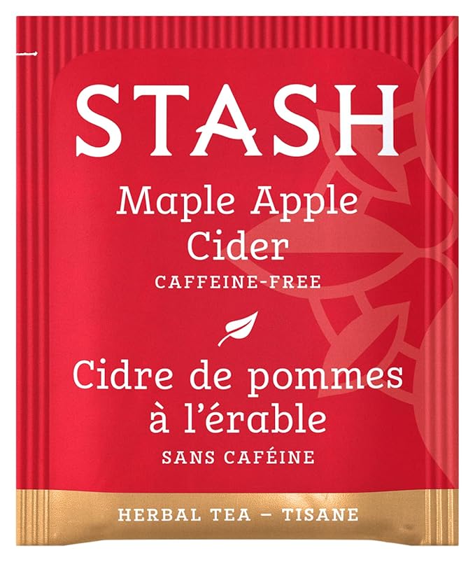 Stash Tea Maple Apple Cider Herbal Tea - Naturally Caffeine Free, Non-GMO Project Verified Premium