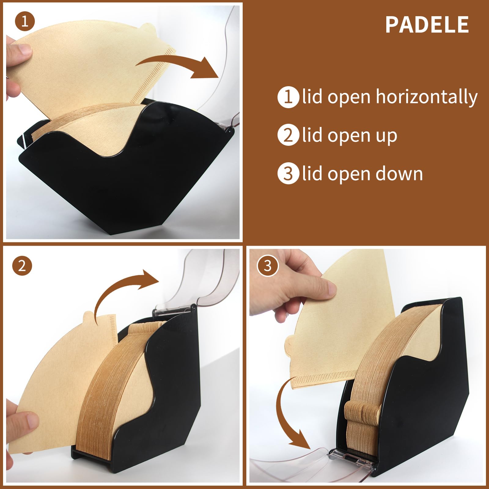 PADELE Coffee Filter Holder, Black