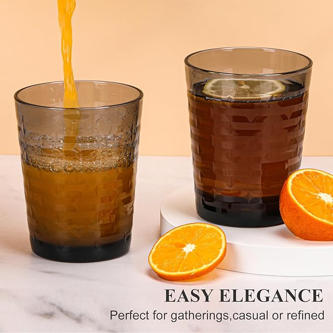 BPA-Free Plastic Tumblers 6 Pack (6x16oz) | Reusable Dishwasher Safe | Stackable Shatterproof Cups