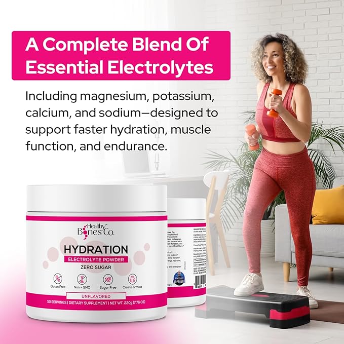 Sugar-Free Electrolyte Powder Drink Mix Fast Hydration Naturally Sweetened with Organic Monk Fruit