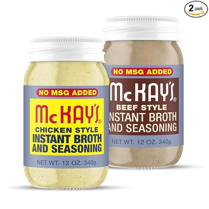 McKay's Chicken and Beef Flavored Soup Seasoning, Gluten Free, Vegetarian Instant Broth, Bullion
