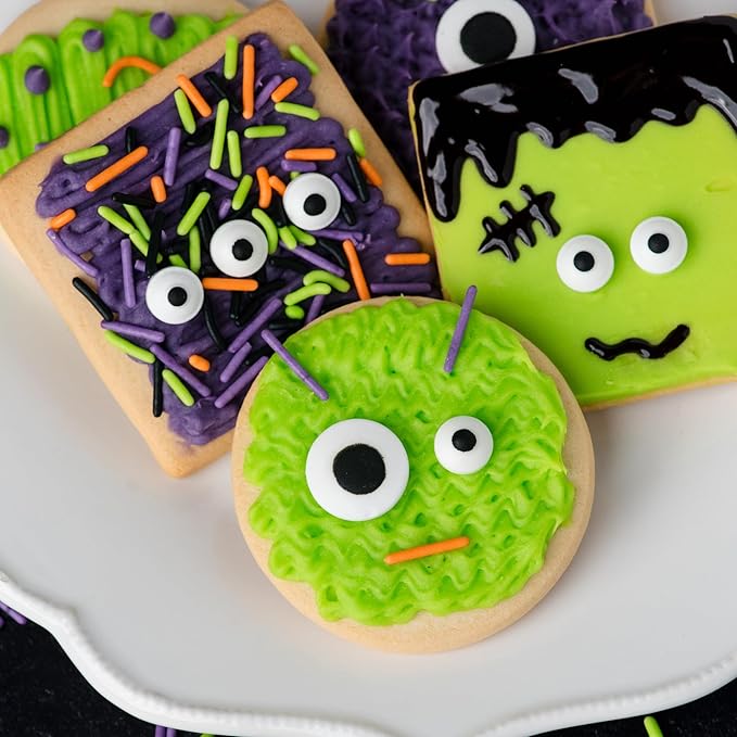 Sweets Indeed Monster Cookie Decorating Kit ??14.59 oz Halloween Cookie Kit with 8 Cookies, 2