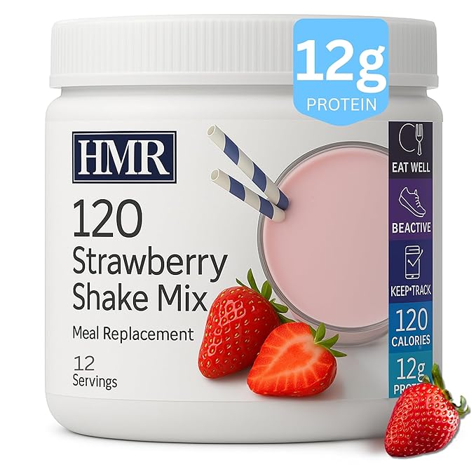 HMR 120 Shake Meal Replacement Powder | Strawberry Shake Mix to Support Healthy Weight Loss | 12g