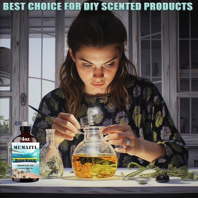 Ocean Breeze Essential Oil, Ocean Breeze Oil 4 Fl Oz 120ML for Diffuser Humidifier Yoga Cleaning