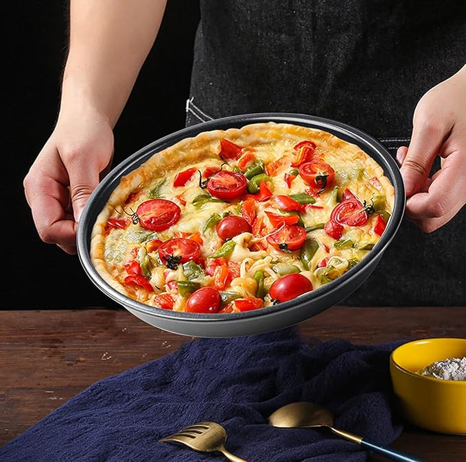 7 inch Pizza pan of 3 Stainless Steel Pizza Plates Non Stick Bakeware Sets Pizza Baking pans Set
