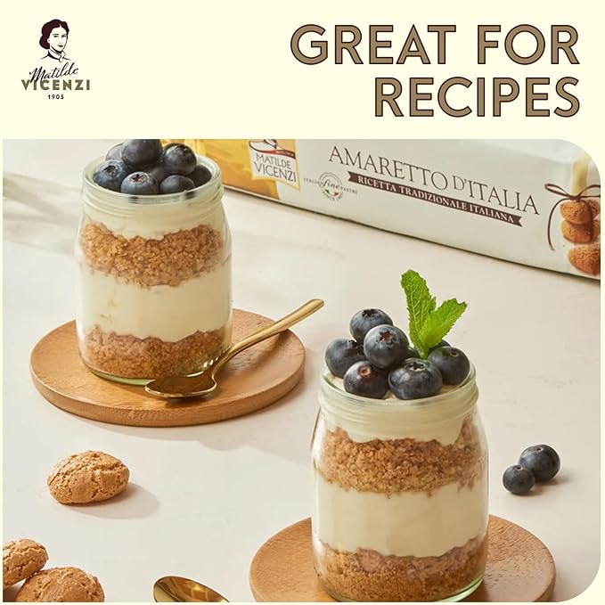 Matilde Vicenzi Amaretti Cookies - Gourmet Italian Crispy Almond Cookies - Bite-Sized Traditional