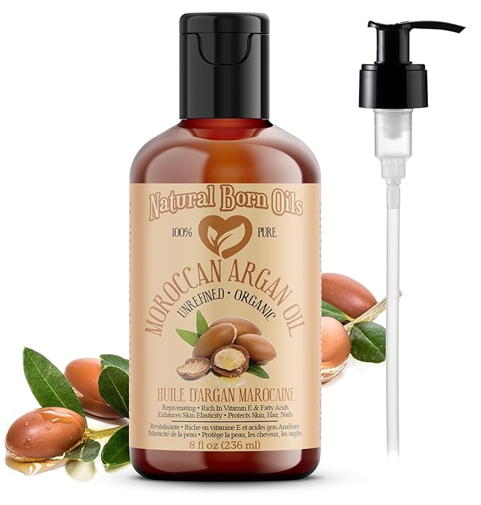 8oz Moroccan Argan Oil, 100% Pure and Natural, Cold-pressed, Organic ??Works Magic on Your Skin and