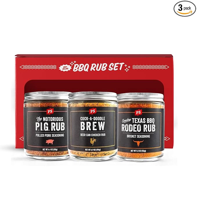 PS Seasoning Dry BBQ Rub Variety Pack - Notorious PIG, Cock-A-Doodle Brew, Texas Rodeo - BBQ