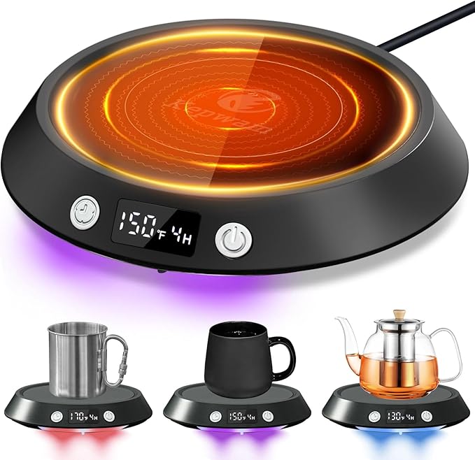 Coffee Mug Warmer - 55W Electric Coffee Warmer for Desk 3 Temp Settings & 2-9 Timer Smart Cup