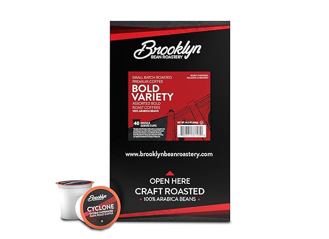 Brooklyn Beans Coffee Pods, Bold Gourmet Variety Pack - Compatible with Keurig 2.0 K Cup Brewers