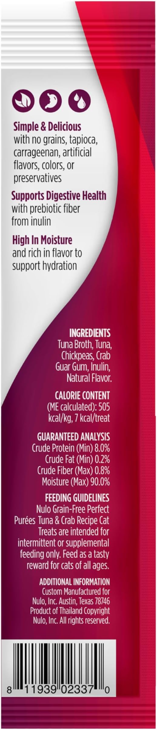Nulo Freestyle Grain-Free Perfect Purees Premium Wet Cat Treats, Squeezable Meal Topper for