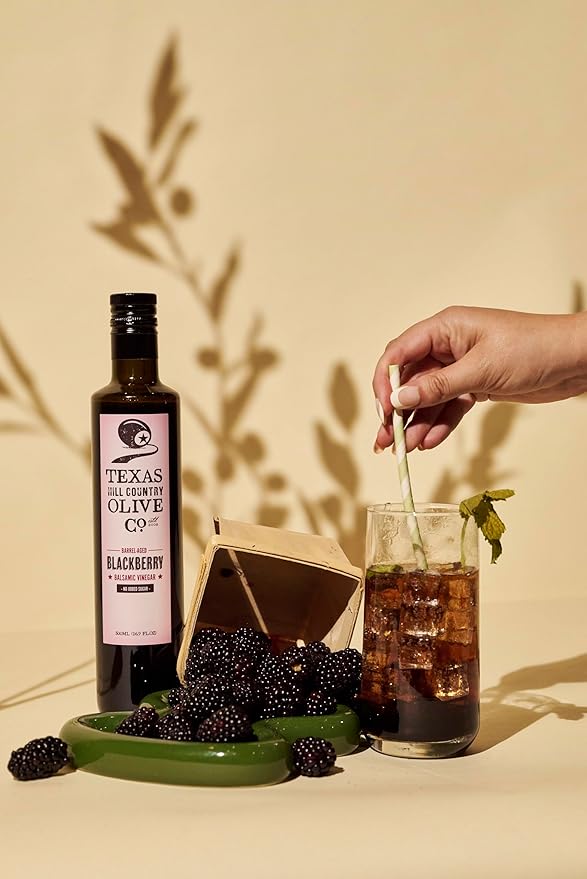 Blackberry Balsamic Vinegar - Gourmet Barrel Aged Infused Balsamic Vinegar - Great for Dressing