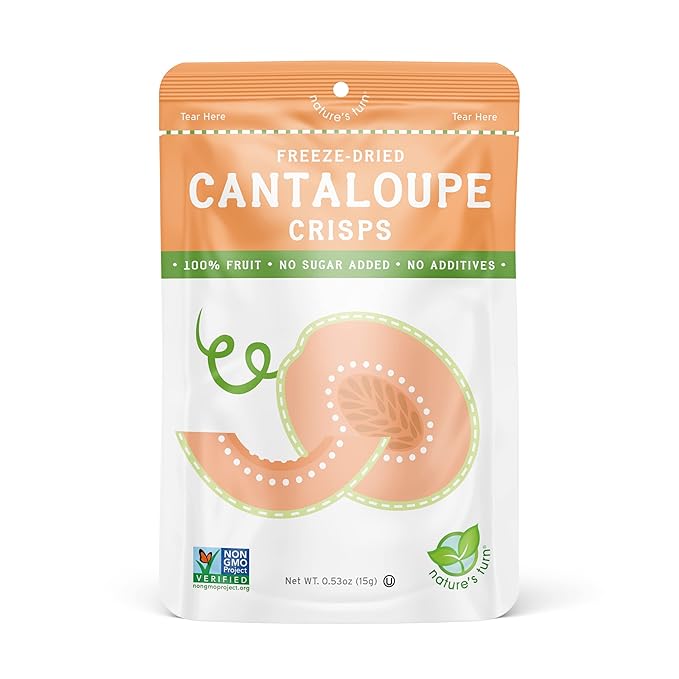Nature’s Turn Freeze-Dried Cantaloupe Crisps – Healthy, Gluten-Free, Crispy & Delicious
