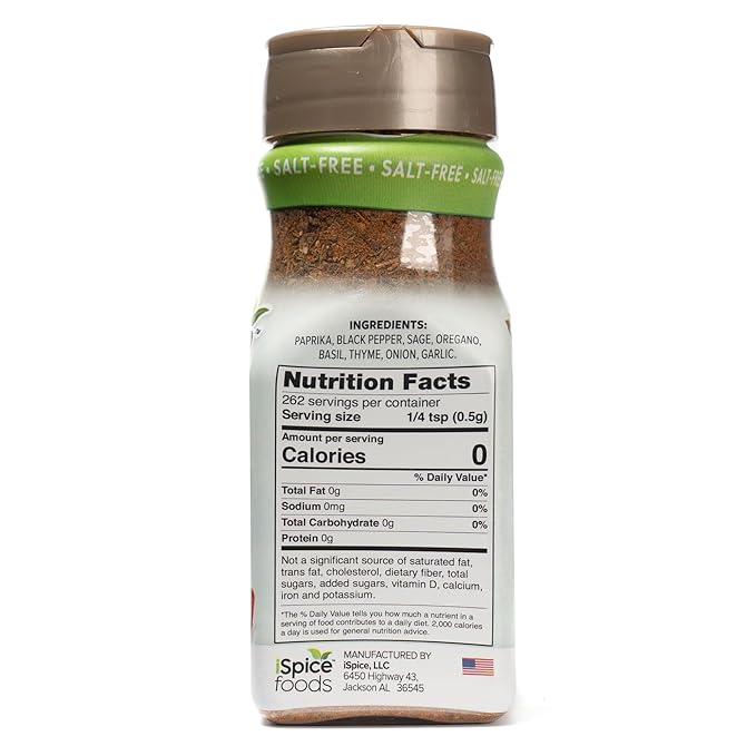 iSpice - Salt-Free | Sugar free | 100% Pure Wellness Vegetable Fat Free Super Spice Blend | All