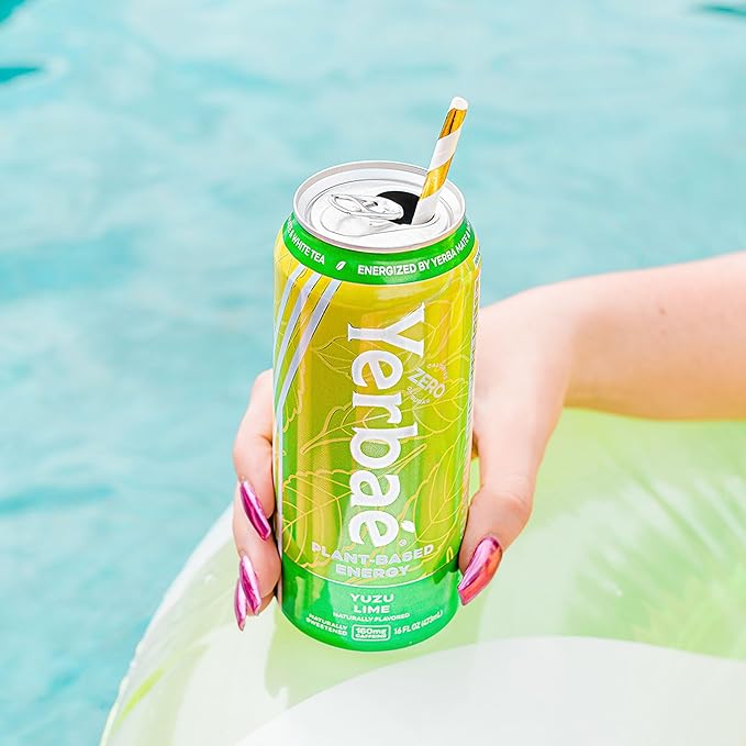 Yerbaé Energy Beverage Yuzu Lime - Lemon Lime Flavor. Energized by Yerba Mate. Naturally