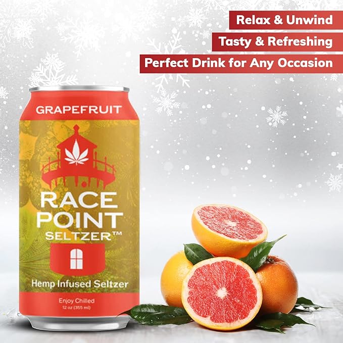 Race Point Seltzer Infused Sparkling Flavored Water – All-Natural Flavor Drink- Refresh, Relax