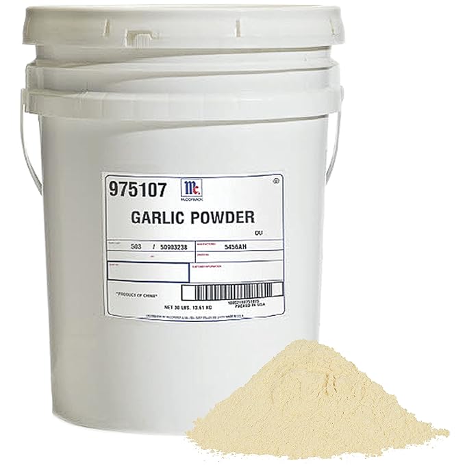 McCormick Culinary Garlic Powder, 30 lb - One 30 Pound Tub of Bulk Garlic Powder for Restaurant